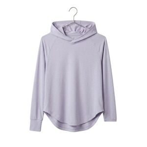 Swiss Alps Womens Lavender Heathered Lightweight Active Hoodie Small Thumbholes